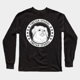 Tibetan Spaniel Dog Portrait Long Sleeve T-Shirt